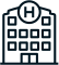 Urgent care center with H icon